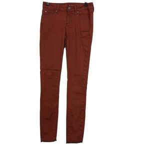 Articles of Society Rust Orange Raw Hem Skinny Jeans Women’s Size 24